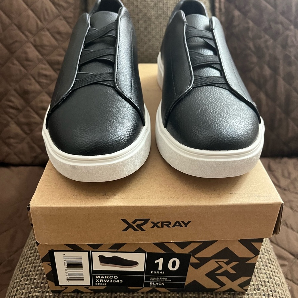 Xray Marco Black Leather Sneakers for Men